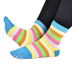 200 пара/лот забавные Для женщин Для мужчин деформации пальцев ног носки бренд красочный полосатый сжатия лечения Для мужчин t изгиба