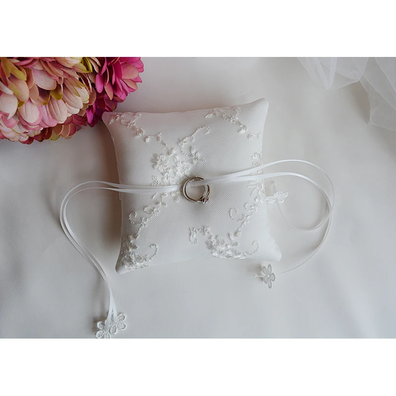 Новое поступление, свадебное кольцо Подушка кружевные цветы с подушечками кольца вечерние украшения Свадебные украшения принадлежности