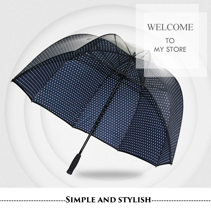 Превосходный ретро супер-Зонтик для женщин немецкий светодиодный большой гольф прозрачная пара зонтиков кастет латунь Guarda Chuva идеи подарка 50KO067