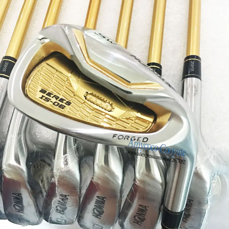 Новые клюшки для гольфа HONMA S-06 4 звезды утюги для гольфа 4-11Sw железные клюшки для гольфа стальной вал или графитовый Вал R или S Cooyute
