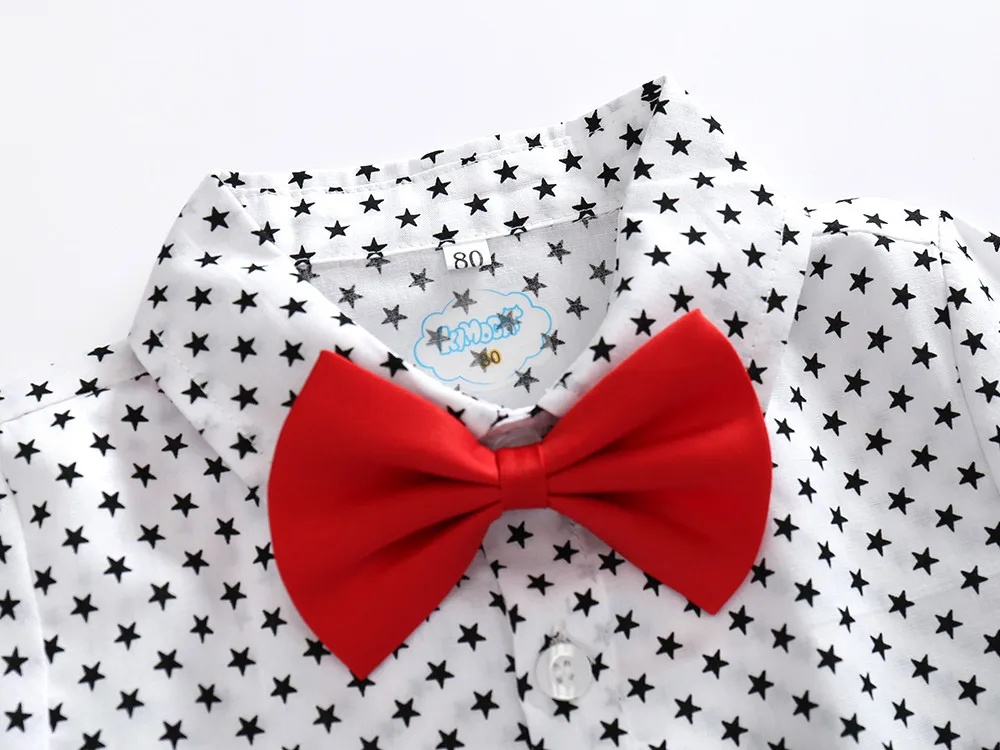 PureMilk/рубашка с длинными рукавами и штаны с ремешком и бабочкой, 4 шт./компл., Одежда для новорожденных Модный комплект детской одежды