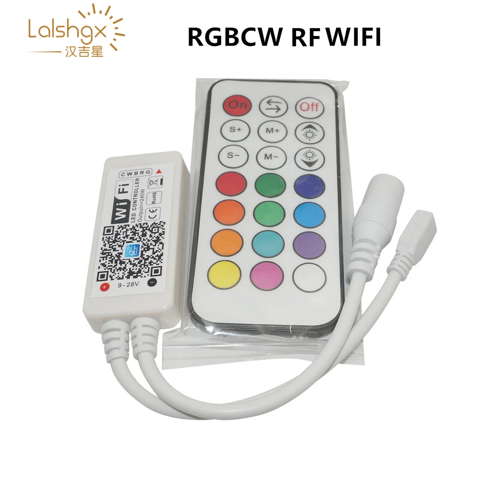 DC12-24V мини wifi RGB/RGBW/RGBCW СВЕТОДИОДНЫЙ Контроллер таймера IR RF пульт дистанционного управления музыкой от Alexa Google домашний телефон wifi контроллер