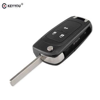 

KEYYOU 10X Flip Folding 3 Buttons Remote Key Shell Fob Case For Opel Vauxhall Insignia J Astra H Vectra C Zafira G HU100 Blade
