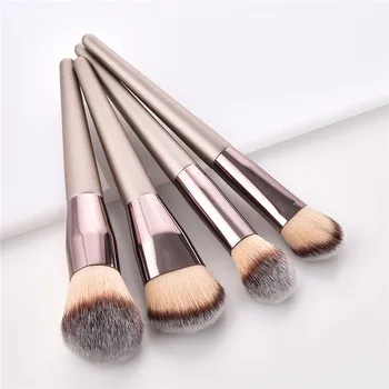 10pcs/set Champagne makeup brushes 2