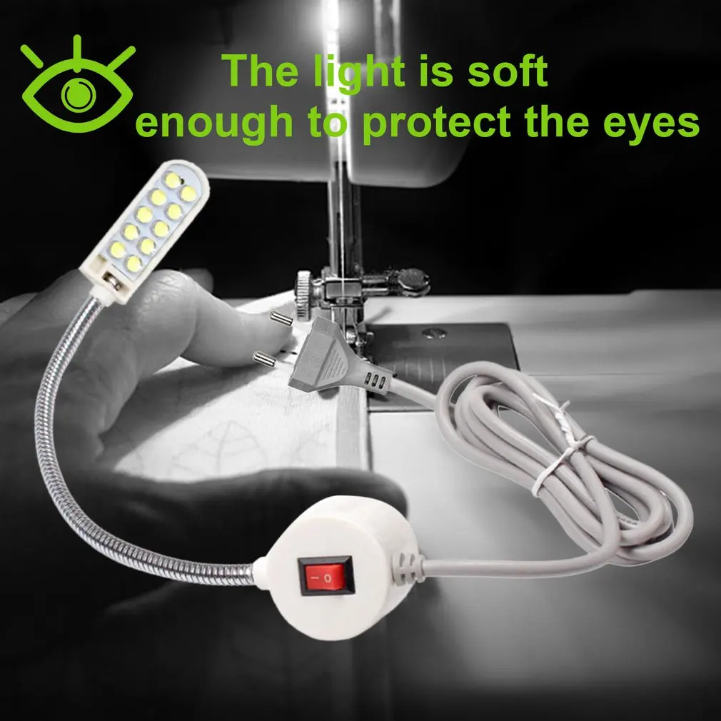 

Portable Sewing Machine Light 10 LED Work Light Magnetic Mounting Base Gooseneck Lamp for All Sewing Machine Lighting