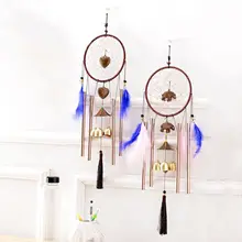 Ловец снов перо Wind Chime Настенное подвесное украшение Хранитель снов ручной работы Слон любовь Колокольчик в форме сердца детей Офис Спальня