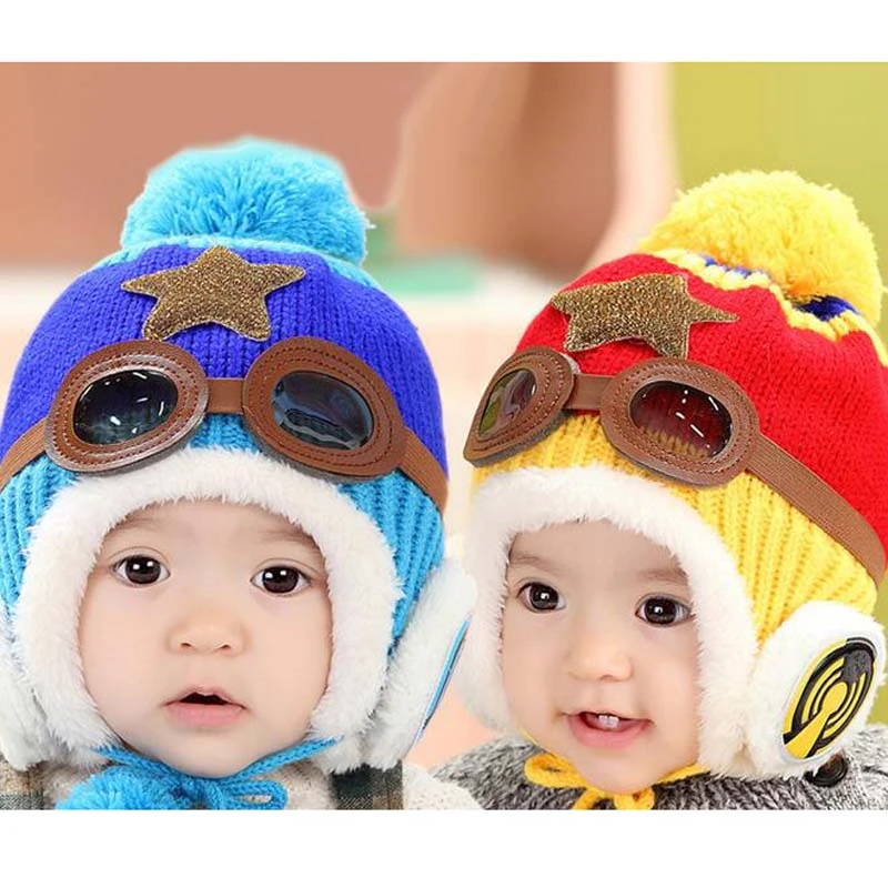 Enfants De Laine Chapeau Bebe Avec Chaud Oreille Bonnet Tricote Enfants Chapeau Hiver Coton Chaud Bouchons D Oreilles Aliexpress