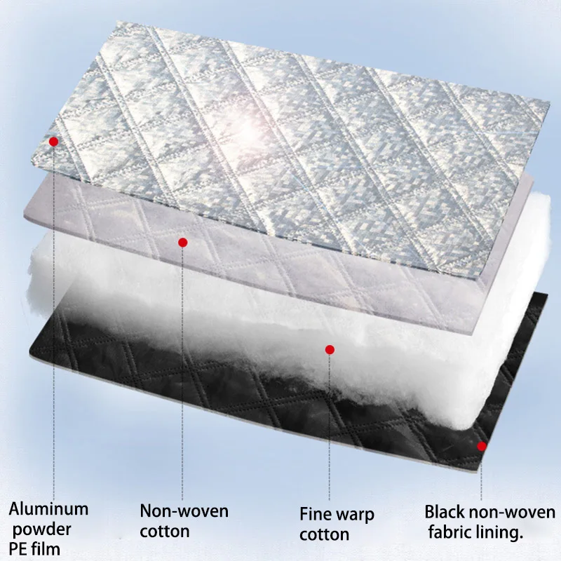 Защита от солнца на лобовое стекло автомобиля, утолщение и хлопок, снежный щит, летние оттенки, защита от тепла, алюминиевая фольга, снежное покрытие, анти-УФ