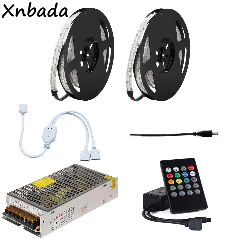 

DC12V 2835SMD 234Leds/m RGB Led Flexible Strip Light With 20Keys RGB Led Controller Power Supply Kit 5M 10M