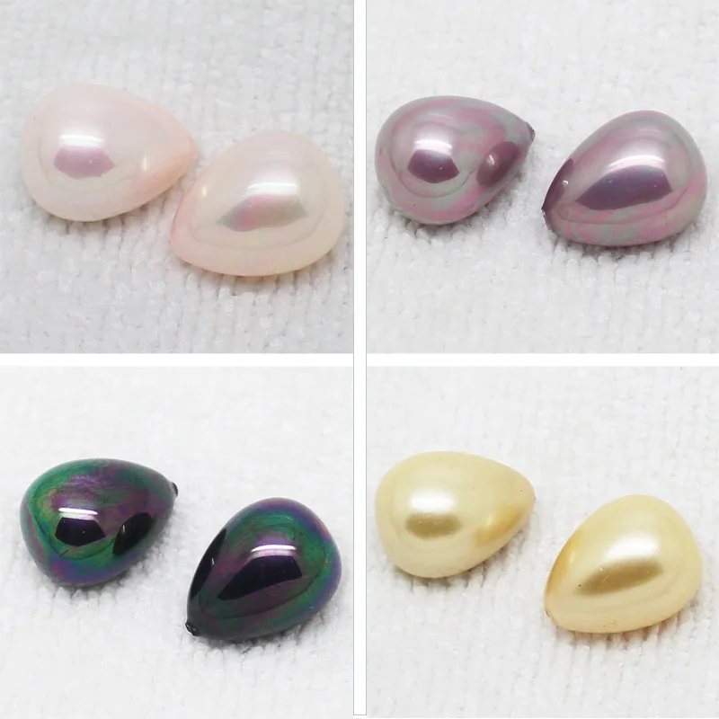 

Wholesale 2pcs , 14x18mm Shell Pearl Half Drilled Water Drop Beads ,For Jewelry making, can mixed wholesale!
