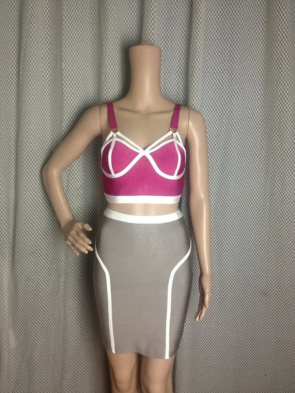 Buy Rayon Material 2013 New Style Hot Sale Ladies HL Bandage Dress Two Pieces