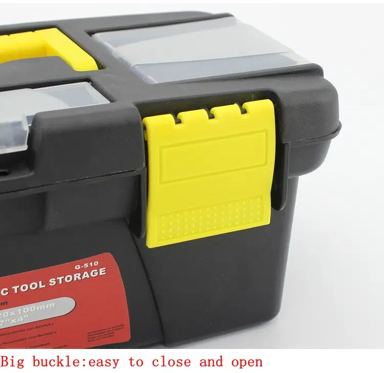 Маленький размер портативный ящик для инструментов большой емкости двойной слой Ящик для хранения инструментов съемный дизайн