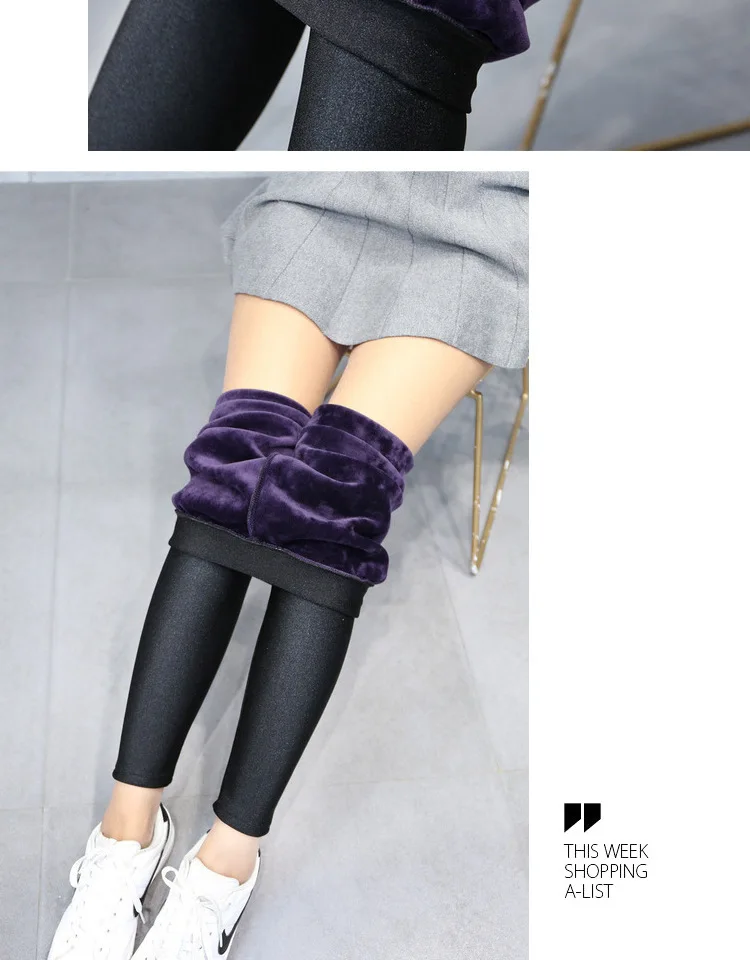 High Quality Winter Warm Women Leggings Plus Thick Velvet Solid Color High Waist Pants Legins Femme Plus Size 5XL Casual Legging pink leggings