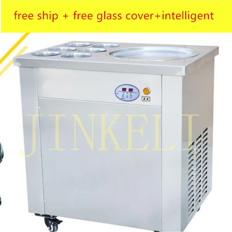 220v/110V CE flat pan fried ice cream roll machine fried ice machine