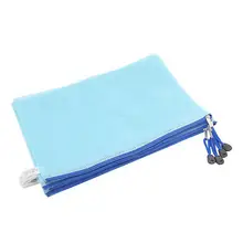 4 предмета в комплекте школьные канцелярские принадлежности светло-голубой мягкий Пластик A4 файлы Бумага сумки w ремень