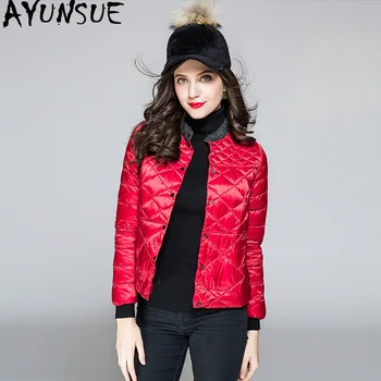 

AYUNSUE Short Ultra Light Down Jacket Women Winter White Duck Down Coats Red Clothing Women's Jackets Chamarras De Mujer KJ374