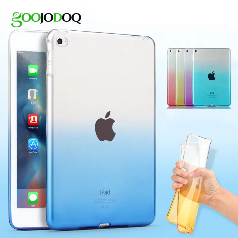 

Case For IPad Air 1/Air 2 ( Ipad 5 6 ) New Soft TPU Gradient Clear Ultra Thin Slim Shell Skin Cover For Ipad Mini 1 2 3 A4749