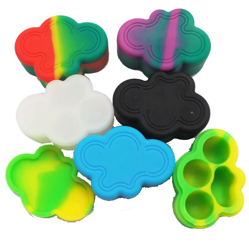 

50pcs 4 in 1 22ml Cloud Bho Silicone Concentrate oil wax Container jars or Non stick Slick oil silicone Oil Cream Dab wax Jar