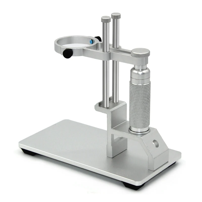 Digital Microscope Aluminum Alloy Lift Stand Adjustable Microscope Arm Stand Working Stage with Head Hold Ring 42 mm for Repair