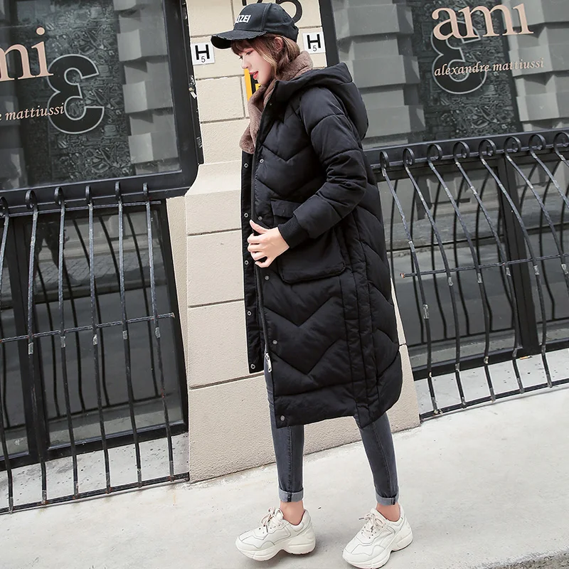 bean Couleur Longues À Dan352 Épais Solide Femme Capuchon Outwear Coton Manches Femmes Chaud Nouveau Lâche Veste Hiver Green Parkas Beige caramel black 2019 F0P1pqzpw