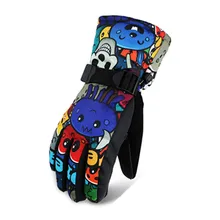 Зимние-30 утолщенные теплые лыжные перчатки мужские женские детские ветрозащитные непромокаемые регулируемые сноубордические перчатки для альпинизма