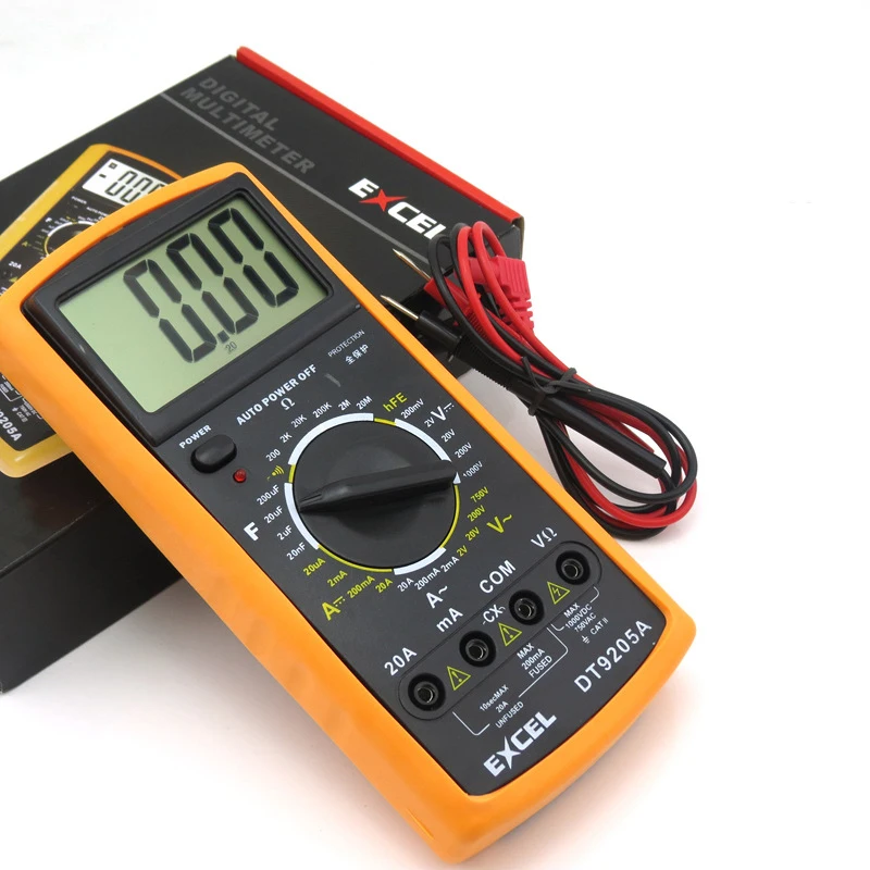 

DT9205A AC/DC Professional Electric Handheld Tester Meter Digital Multimeter For RC Lipo Battery
