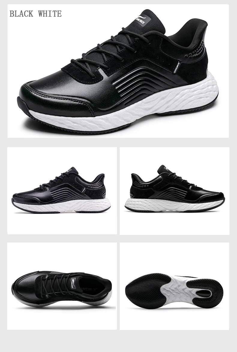 ONEMIX, новинка, мужская обувь для бега, кожаный светильник, мужские кроссовки, водонепроницаемая Спортивная обувь для мужчин, уличная прогулочная обувь для мужчин