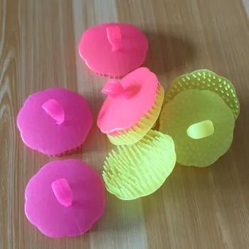 

2 Pcs/Set Hair Wash Brush Soft Head Scalp Massager Bath Healthy Relax Comb for Washing Hair can CSV