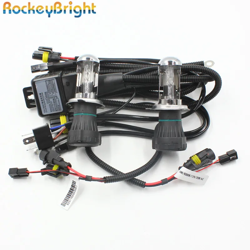 Биксеноновые лампы для фар Rockeybright 35 Вт H4 + 9003 3 ксеноновые контроллер жгута