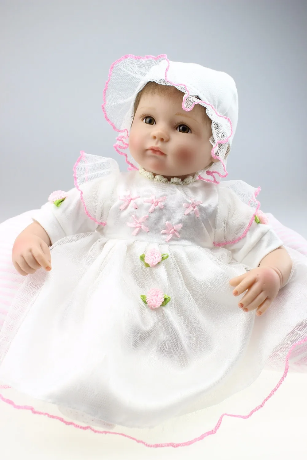 Реалистичные силиконовые виниловые мягкие на ощупь Reborn Baby Doll тихие спящие