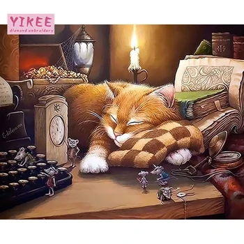 

acrylic paint supplies,painting by number 40x50cm,cat painting by numbers