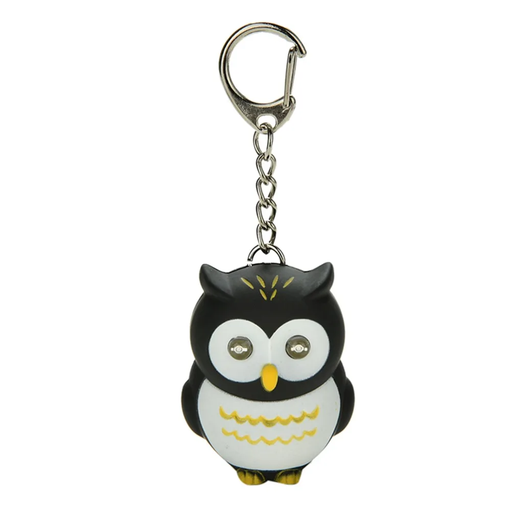 1Piece Cute LED Keychains Owls Keychain Fashion Glowing Pendant