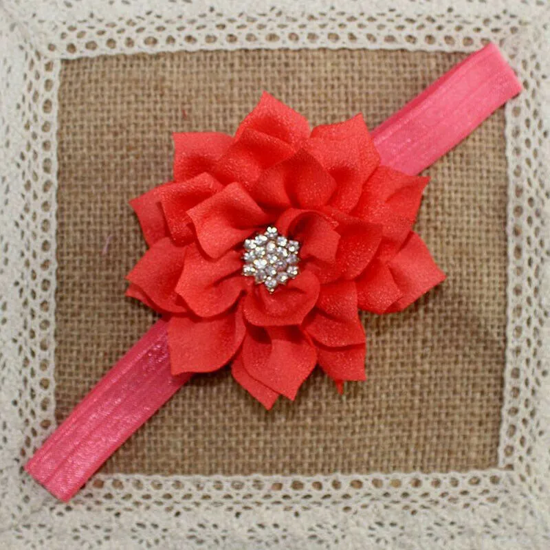Infant Toddler Baby Rhinestone Flower Headbands Newborn Sweet Cute Babies Kids Crystal Headwears Hair Band Accessories Hot | Дом и сад