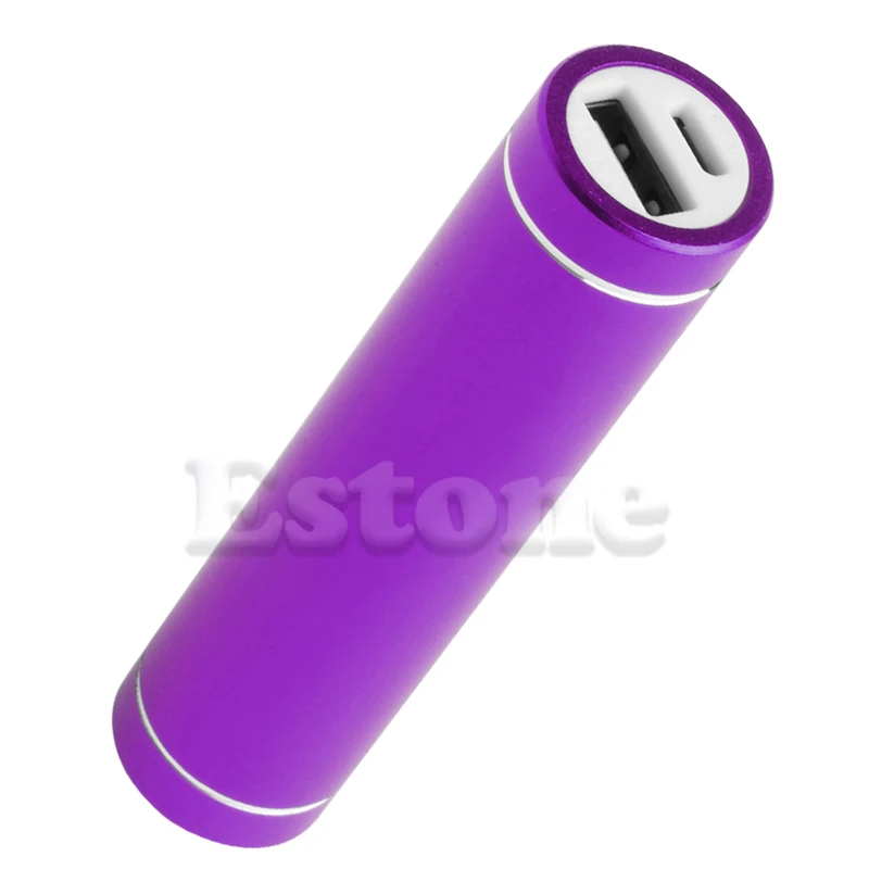 1 шт. металлический 5 в USB внешний аккумулятор комплект 1X18650 зарядное устройство коробка DIY для сотового телефона - Цвет: Purple