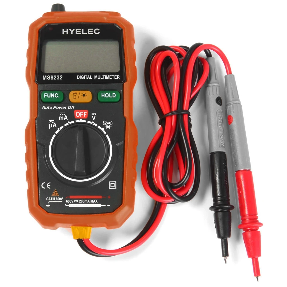 

Non-contact Mini Digital Multimeter DC AC Voltage Current Meter HYELEC MS8232 LCD Multimeter Digital Voltmeter Ammeter Ohmmeter