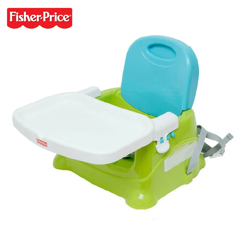 Fisher Price V8638 забота о здоровье Booster Seat детский стул для еды и стол Kursi Makan Bayi зеленый и синий