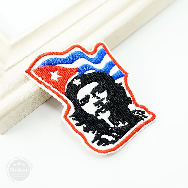 Che Guevara(Размер: 5,0X7,5 см) DIY тканевый значок для украшения нашивки для джинсовых курток сумка для одежды Одежда для шитья декоративная аппликация