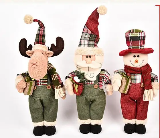 

Christmas doll plush toys Santa Claus snowman deer Christmas ornaments Decoration