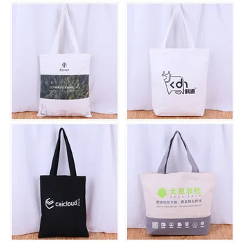 

200pcs/lot 30x20x10cm DIY 12oz Blank Cotton Canvas Shopping Bag Foldable Reusable Grocery Bag Eco Tote Bag Free Shipping Custom