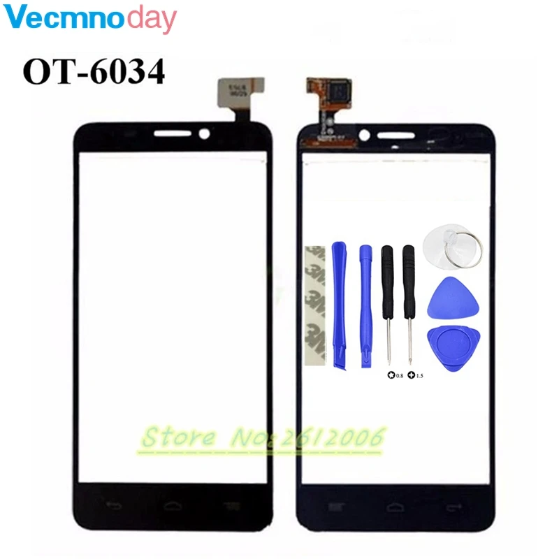 Vecmnoday черный сенсор дигитайзер сенсорный экран для Alcatel one touch Idol S 6034 6034R 6034Y 6034M сенсорный экран Объектив