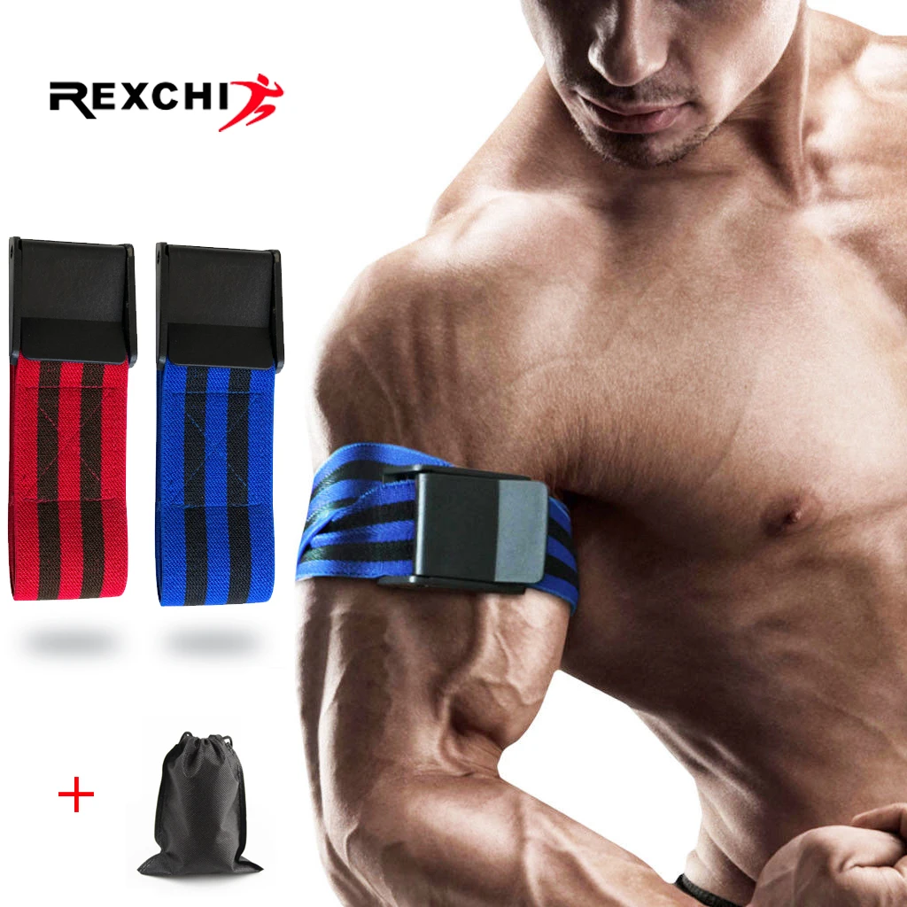 REXCHI رياضة اللياقة البدنية انسداد التدريب العصابات تقييد تدفق الدم شرائط مطاطية ل تجريب نجوم النادي الأهلي حزام رفع الأثقال