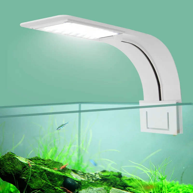 Супер тонкий светодиодный светильник для аквариума, освещение для растений 5 Вт/10 Вт/15 Вт, освещение для водных растений, водонепроницаемая лампа для аквариума