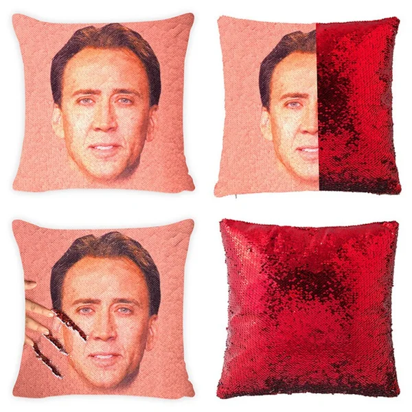 Подушка «Русалка» чехол Nicolas Cage Magic Pillowslip обратимая наволочка с блестками Декоративная Подушка Чехол Скрытая забавная