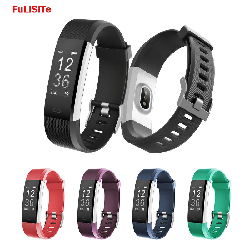 Smart Bracelet ID115 HR Heart Rate Monitor Vibrating Alarm Clock Pedometer Waterproof Fitness Tracker Wristband For