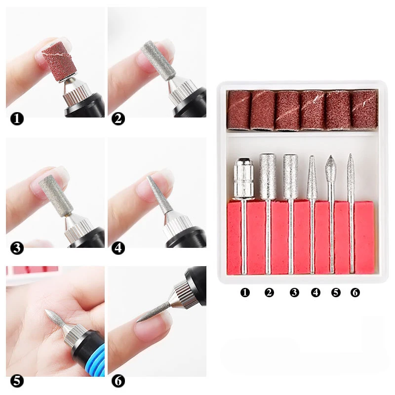 1Set Power Electric Nail Drill Machine Kit Nail Tips Manicure Machine Nail Art Pen Pedicure Nails Art Tools EU/US Plug Dropship