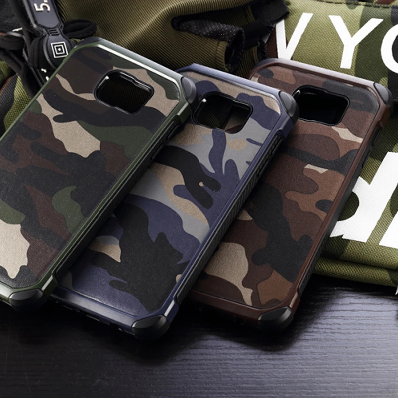 Камуфляжный чехол в стиле милитари для Samsung Galaxy S9 S8 Plus S7 S6 Edge Жесткий Чехол A5 A7 A3 2017
