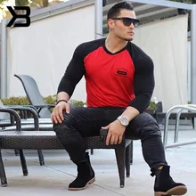 Быстросохнущие футболки компрессионные колготки Тройник Размер плюс Фитнес Топ тренажерный зал тренировка Бег с длинными рукавами футболка мужская спортивная одежда