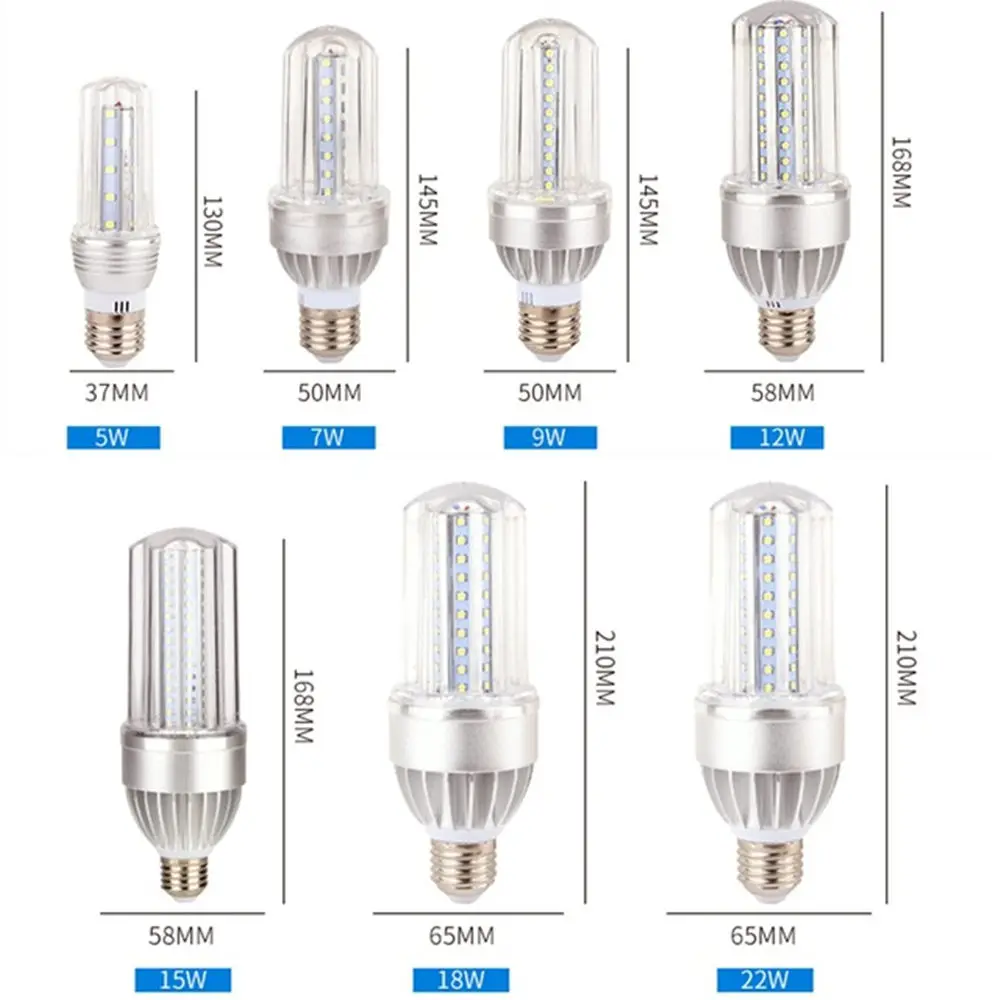 Светодиодная лампа для кукурузы E27 110V 220V 230V Энергосберегающая 5W 7W 9W 12W 15W 18W 24W 2835 SMD