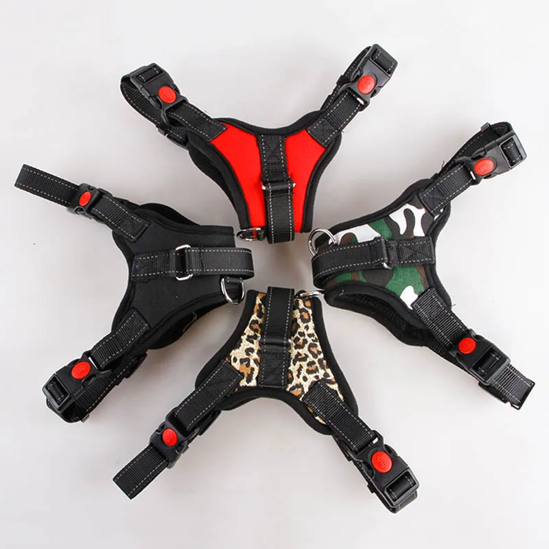 

New Pets Dog Harness Vest Reflective Tape Breathable Mesh Pet Dogs Leash Harness Accessories 899