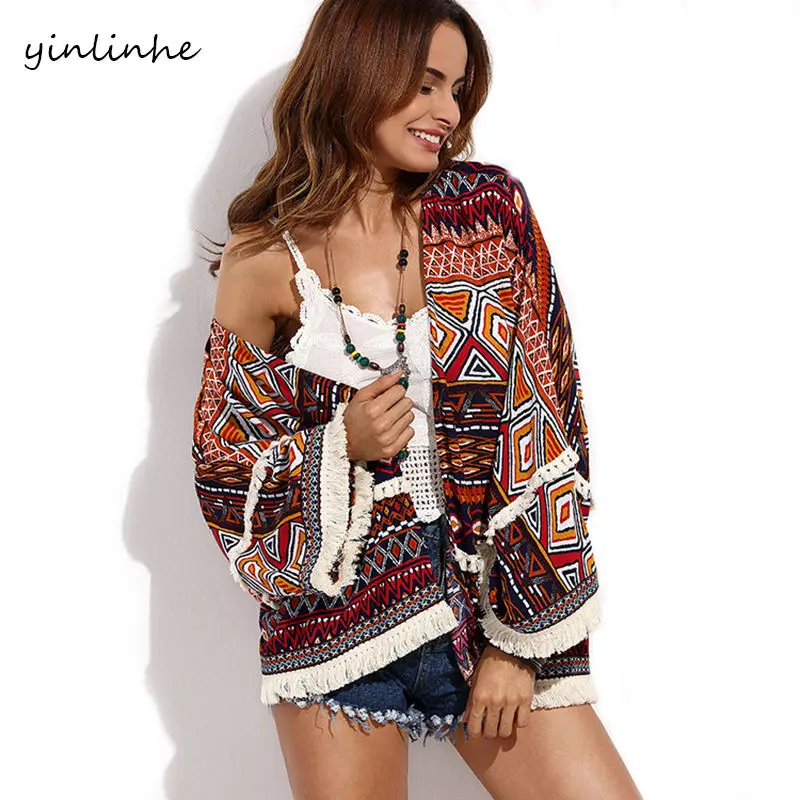 yinlinhe Red Cover Up Beach Wear Tops Smock Summer Women Long Sleeve V